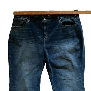 Lane Bryant Women's Plus  Size 28 High Rise Trouser Jeans Blue Cotton Blend Zip